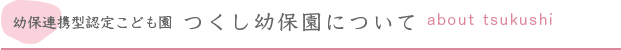 幼保連携型認定こども園つくし幼保園について
